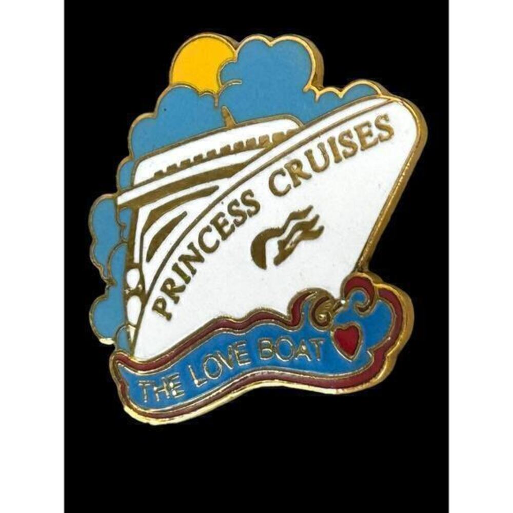 Princess Cruises Love Boat Pin Brooch Souvenir Collector Enamel Vintage Cruisin